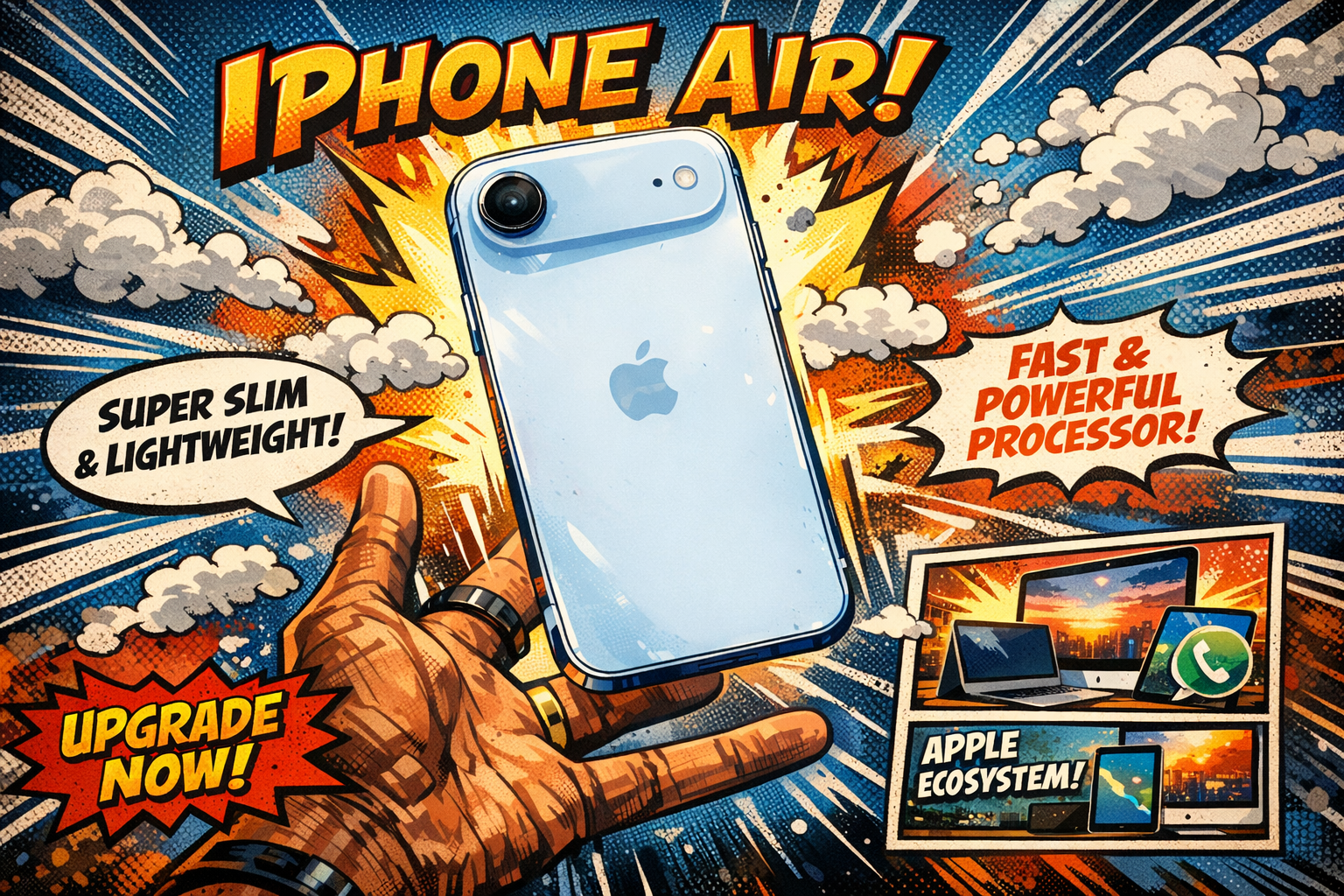 手の上に載せた薄型ボディのスマートフォン背面とシングルカメラモジュールが見える状態